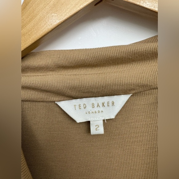 Ted Baker Camel Tan Long Sleeve Dress - Picture 5 of 8
